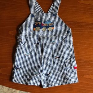 18 month blue gingham short Jon Jon overall
